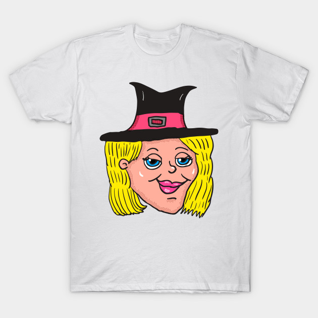 Cartoon Witch Head T-Shirt-TOZ